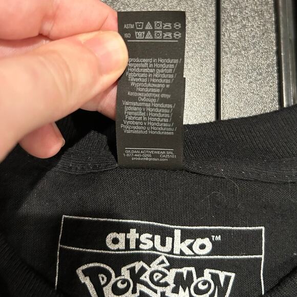 ATSUKO POKEMON New Black Long Sleeve Graphic Tee Size L - Picture 6 of 7